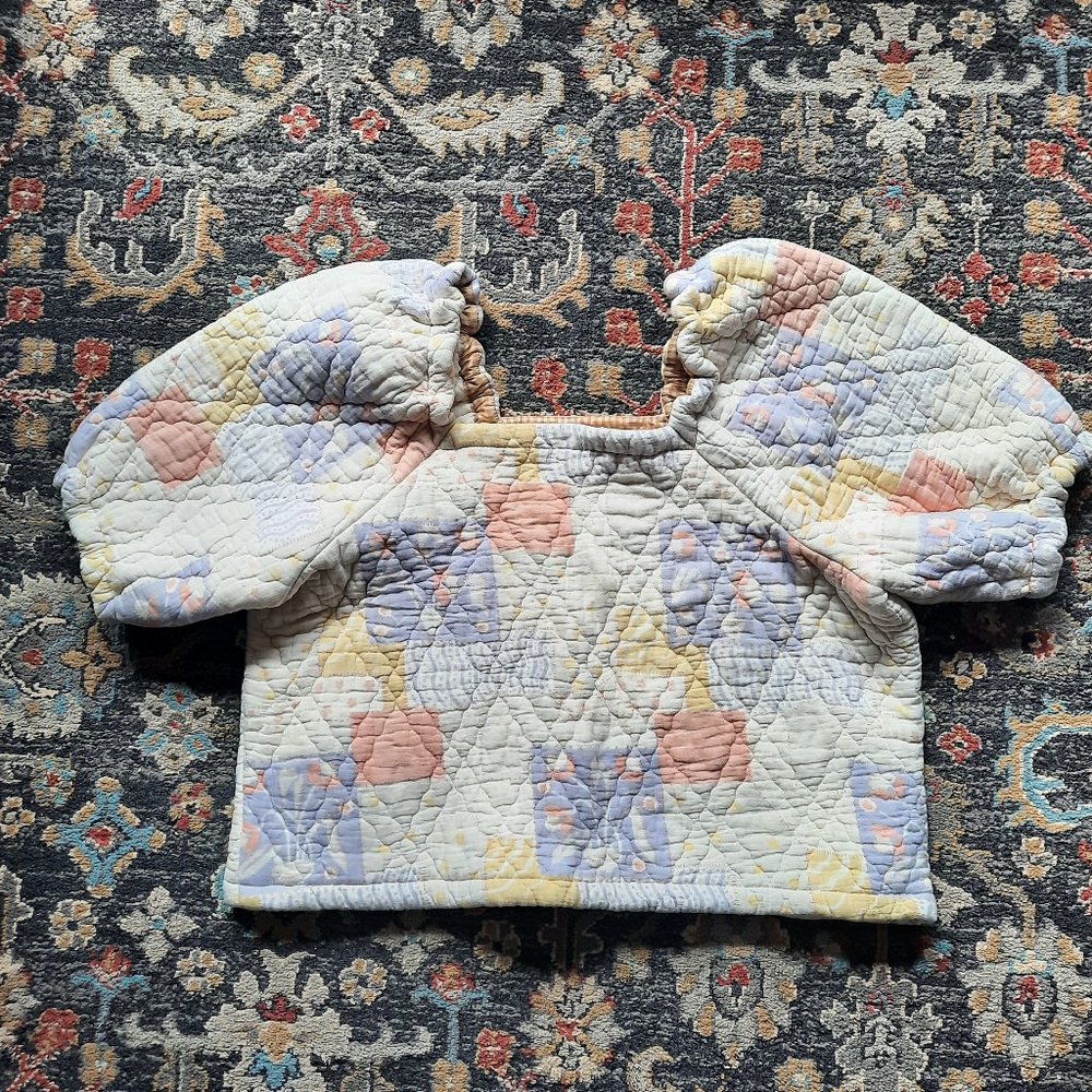 Honeybea Ophelia quilted top with puffed sleeves